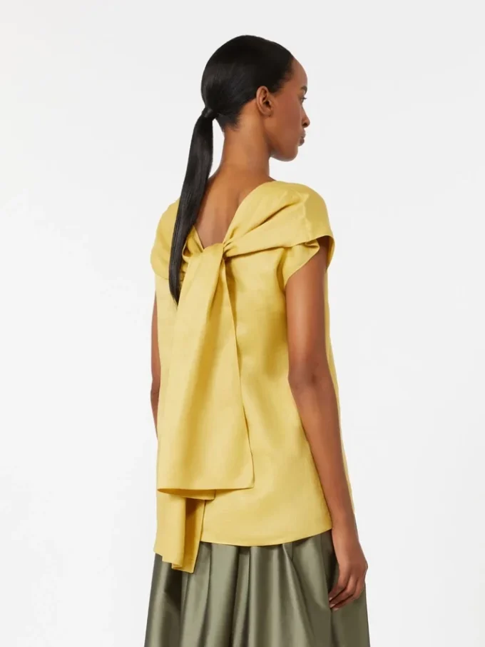 Blouse en toile de ramie, jaune vif Blouse en toile de ramie, jaune vif
