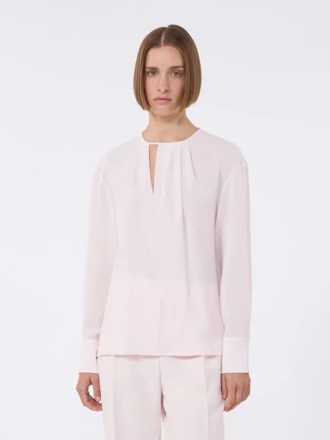 Blouse légère en cady, rose