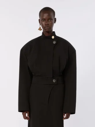 Blouson aviateur oversize en coton, noir