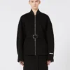 Blouson aviateur oversize en laine, noir Blouson aviateur oversize en laine, noir