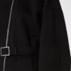 Blouson aviateur oversize en laine, noir Blouson aviateur oversize en laine, noir