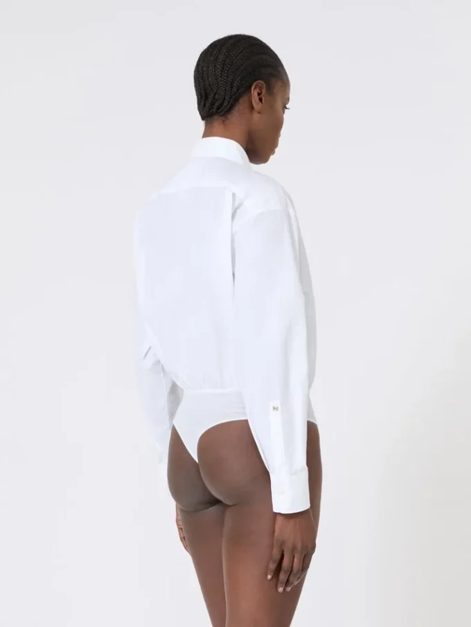 Body chemise en popeline, blanc optique Body chemise en popeline, blanc optique