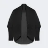 Boléro en tissu plissé, noir Boléro en tissu plissé, noir