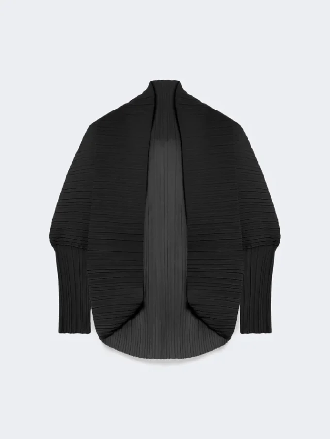 Boléro en tissu plissé, noir Boléro en tissu plissé, noir