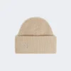 Bonnet en cachemire à côtes, beige