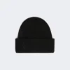Bonnet en cachemire à côtes, noir
