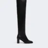 Bottes cuissardes en cuir, noires