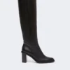 Bottes en cuir, noires