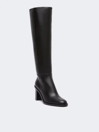 Bottes en cuir, noires