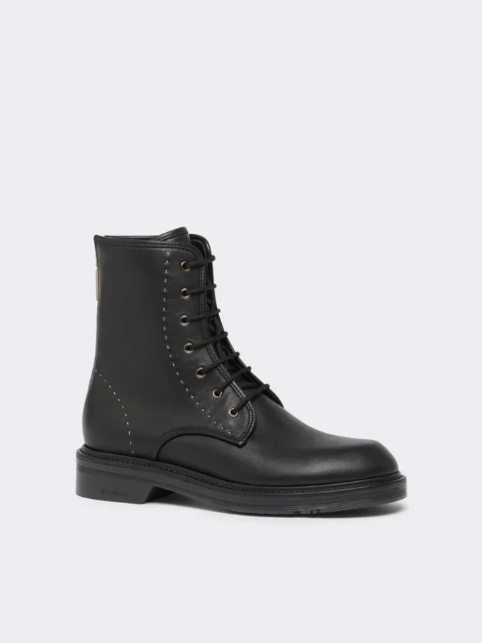 Bottes militaires en cuir, noires Bottes militaires en cuir, noires