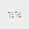 Boucles d’oreilles métalliques, argent Boucles d’oreilles métalliques, argent