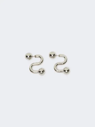 Boucles d’oreilles métalliques, argent Boucles d’oreilles métalliques, argent