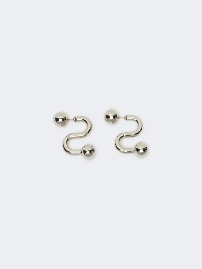 Boucles d’oreilles métalliques, argent Boucles d’oreilles métalliques, argent