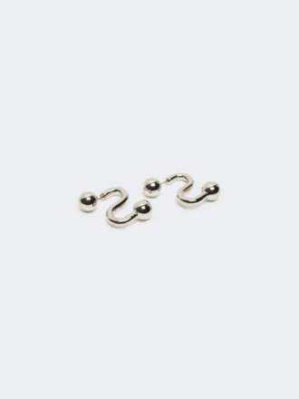 Boucles d’oreilles métalliques, argent Boucles d’oreilles métalliques, argent