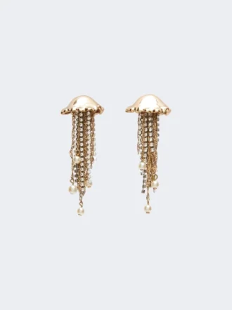 Boucles d’oreilles métalliques, dorées Boucles d’oreilles métalliques, dorées