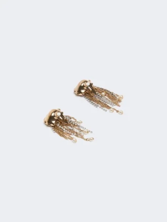 Boucles d’oreilles métalliques, dorées Boucles d’oreilles métalliques, dorées