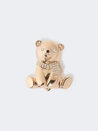 Broche en métal avec strass,