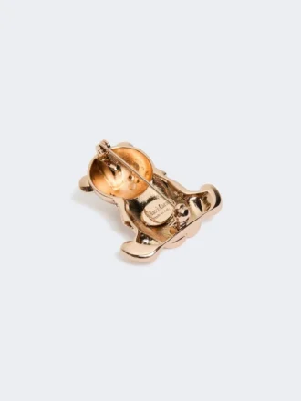 Broche en métal avec strass,