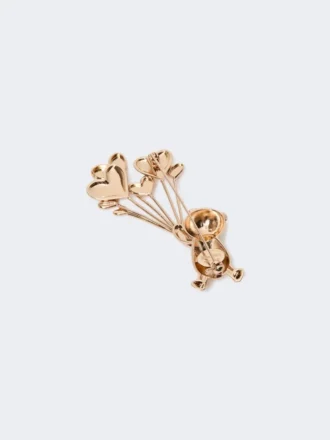 Broche en métal avec strass,