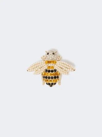 Broche en verre, noire
