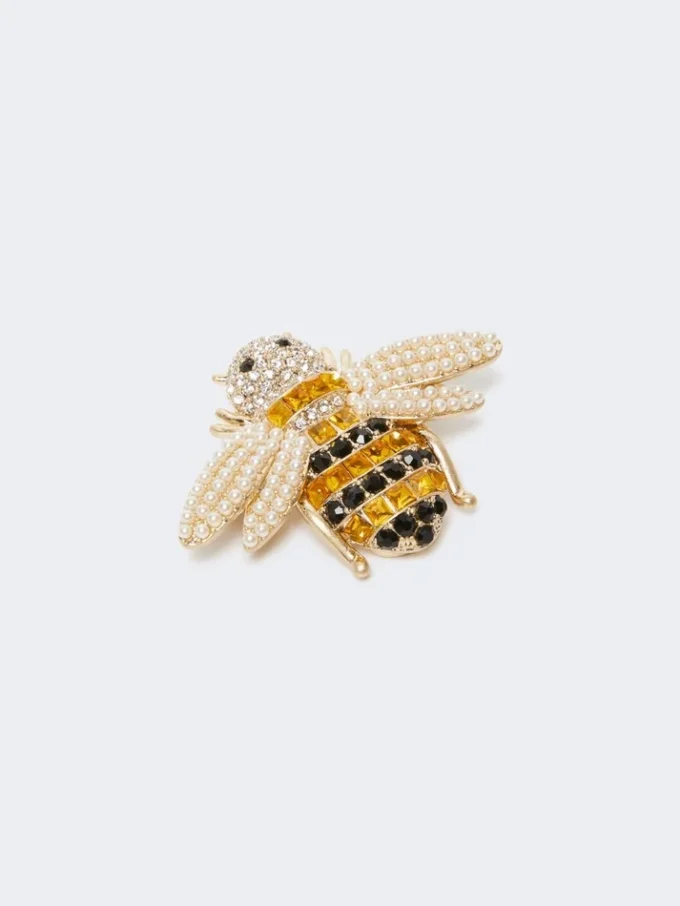 Broche en verre, noire Broche en verre, noire