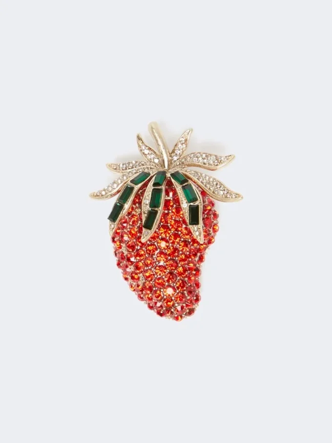 Broche en verre, rouge Broche en verre, rouge