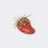 Broche en verre, rouge Broche en verre, rouge