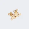 Broche monogramme ornée de cristaux, blanc optique Broche monogramme ornée de cristaux, blanc optique