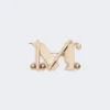 Broche métallique monogramme, dorée Broche métallique monogramme, dorée