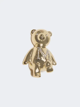 Broche Teddy Bear en métal, blanche