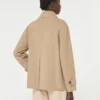 Caban croisé en laine mélangée, couleur camel Caban croisé en laine mélangée, couleur camel