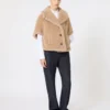 Cape ample en tissu teddy d’alpaga et de cachemire, beige Cape ample en tissu teddy d’alpaga et de cachemire, beige