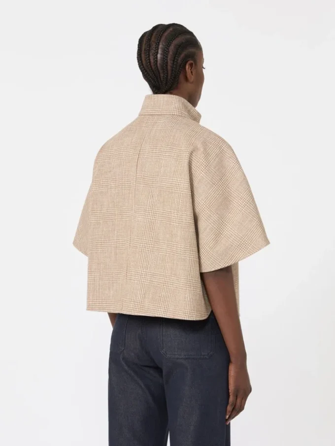 Cape en coton à motifs, couleur tabac Cape en coton à motifs, couleur tabac