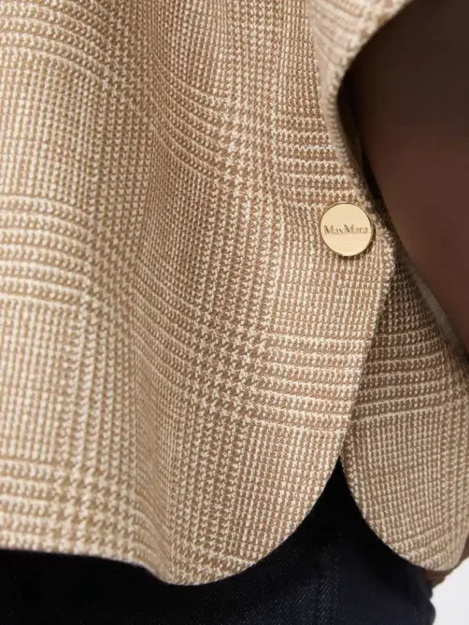 Cape en coton à motifs, couleur tabac Cape en coton à motifs, couleur tabac