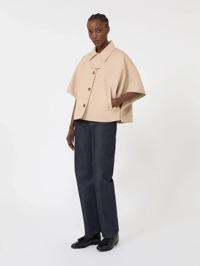 Cape en gabardine déperlante, albino Cape en gabardine déperlante, albino