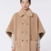Cape en tissu teddy d’alpaga et de cachemire, beige Cape en tissu teddy d’alpaga et de cachemire, beige
