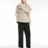 Cape en tissu teddy d’alpaga et de laine, beige Cape en tissu teddy d’alpaga et de laine, beige