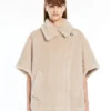 Cape en tissu teddy d’alpaga et de laine, beige Cape en tissu teddy d’alpaga et de laine, beige