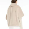 Cape en tissu teddy d’alpaga et de laine, beige Cape en tissu teddy d’alpaga et de laine, beige