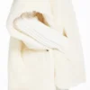 Cape en tissu teddy d’alpaga et de laine, blanc optique Cape en tissu teddy d’alpaga et de laine, blanc optique