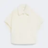 Cape en tissu teddy d’alpaga et de laine, blanc optique Cape en tissu teddy d’alpaga et de laine, blanc optique