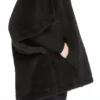 Cape en tissu teddy d’alpaga et de laine, noir Cape en tissu teddy d’alpaga et de laine, noir