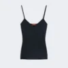 Caraco en satin envers, bleu nuit