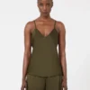 Caraco en satin Envers, vert mousse Caraco en satin Envers, vert mousse