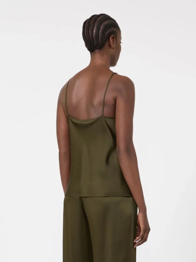Caraco en satin Envers, vert mousse Caraco en satin Envers, vert mousse