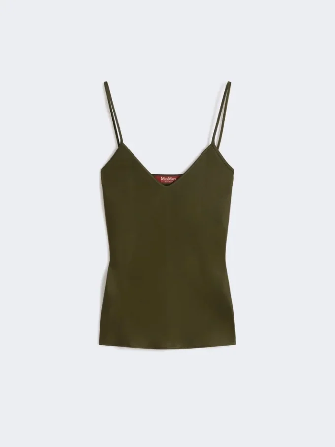 Caraco en satin Envers, vert mousse Caraco en satin Envers, vert mousse