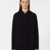 Cardigan à capuche en cachemire, bleu outremer