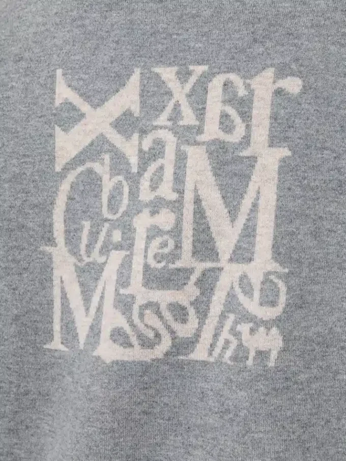 Cardigan à capuche en laine et cachemire, gris moyen Cardigan à capuche en laine et cachemire, gris moyen