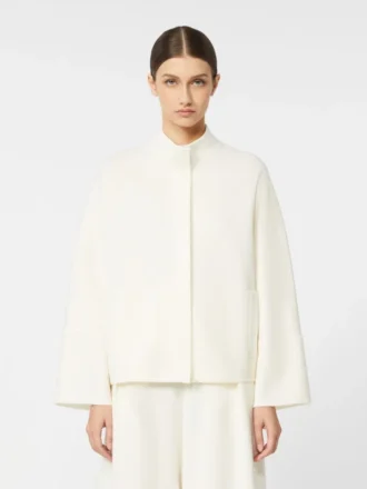 Cardigan carré en laine, soie