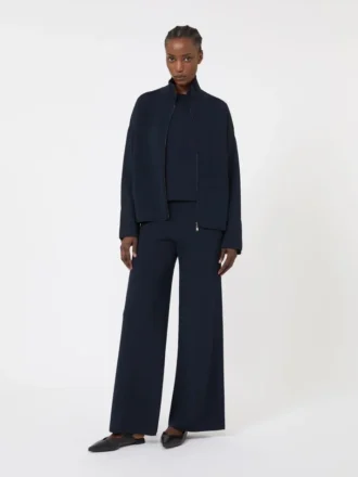 Cardigan en crêpe de viscose, bleu outremer